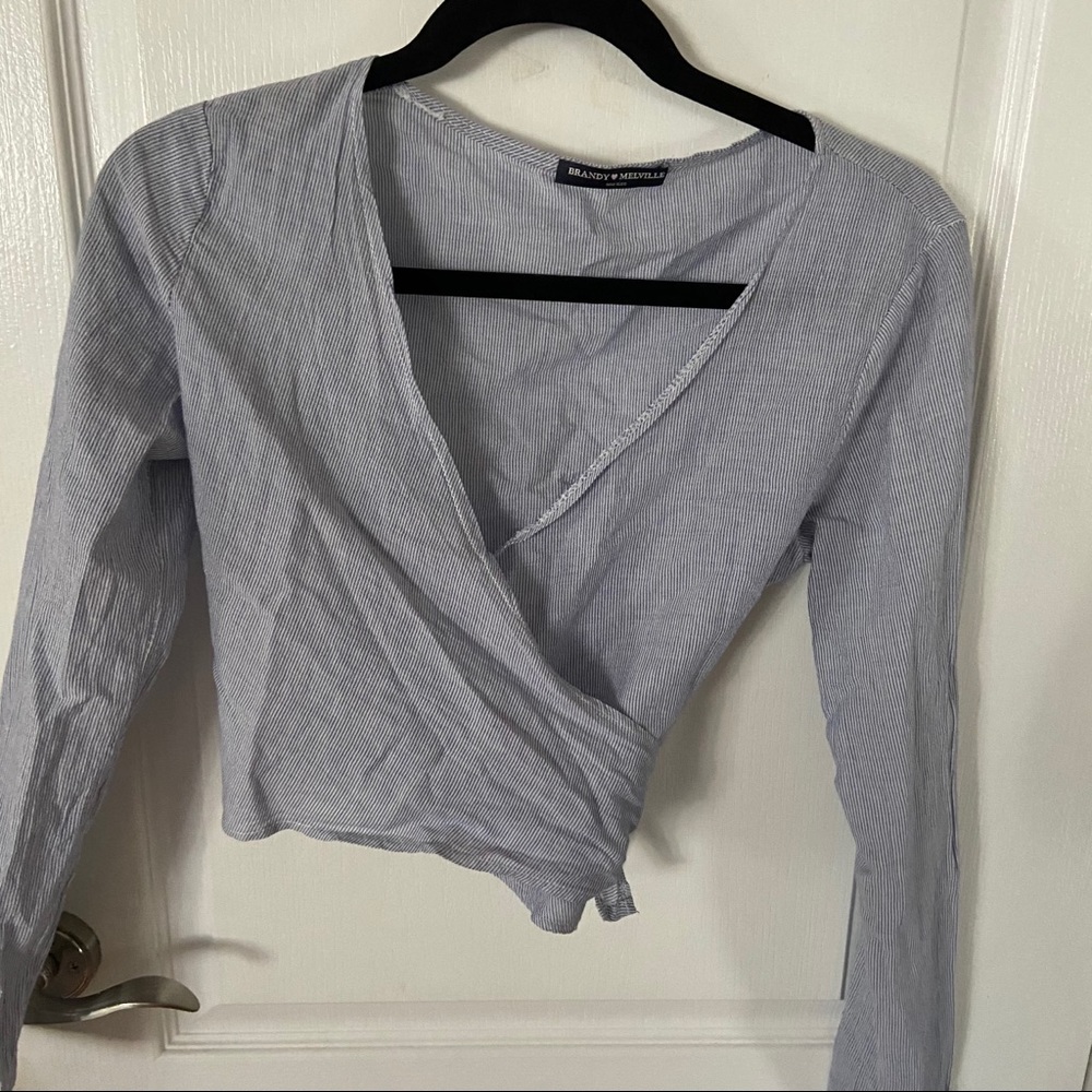 Long Sleeve Wrapped crop top